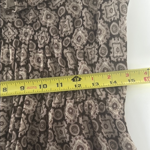 Micheal Kors Brown & Cream Patterned Dress - Picture 9 of 10